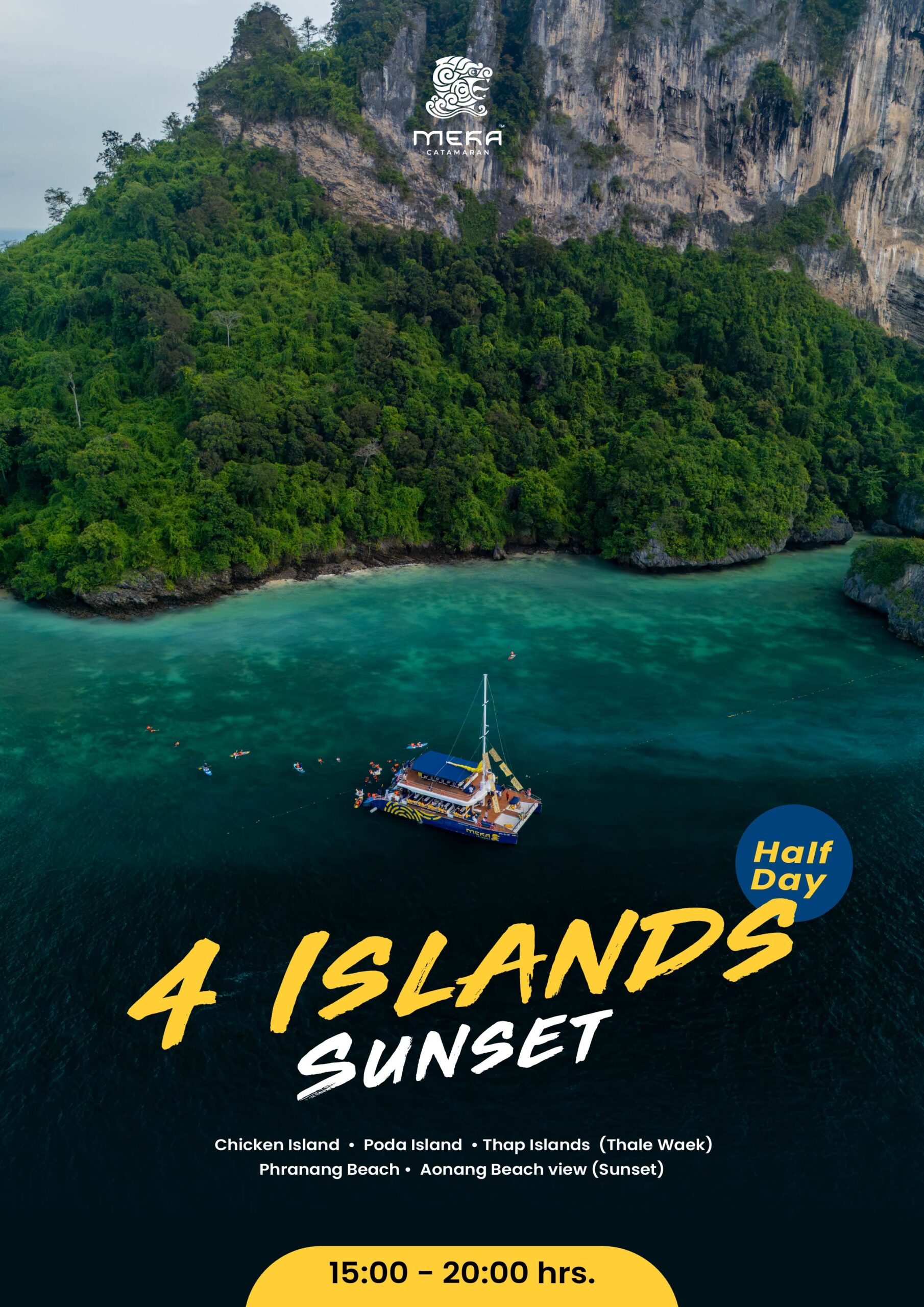 Meka Catamaran 4 Islands – Sunset Cruise with snorkeling and fun activities in Krabi